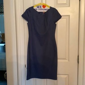 Blue wool dress